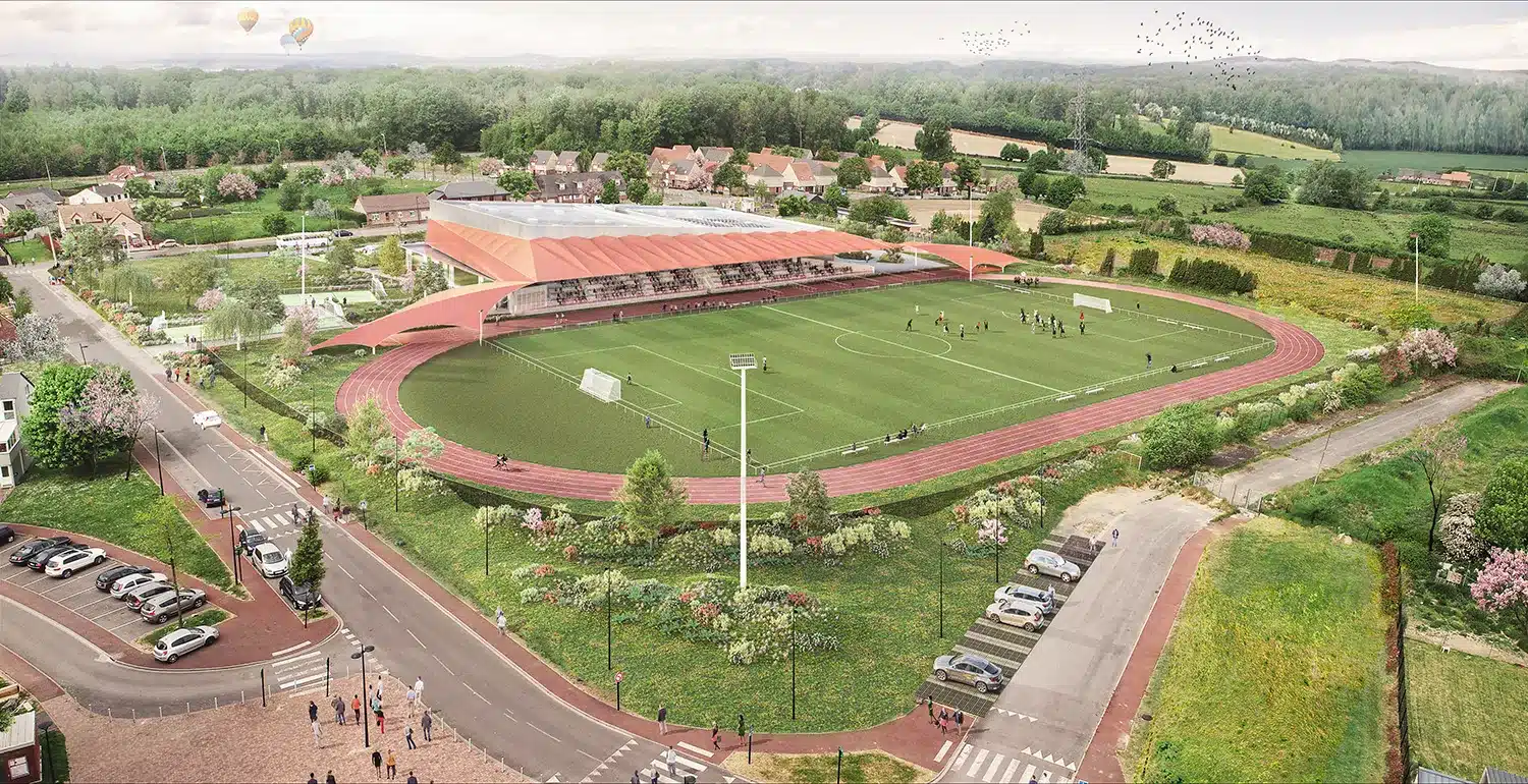 Construction du nouveau complexe sportif Jean Damien à Hautmont (59)